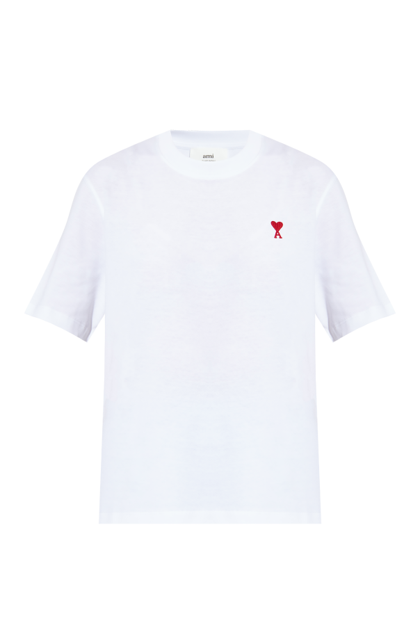 White T - SchaferandweinerShops HK - shirt with logo Ami